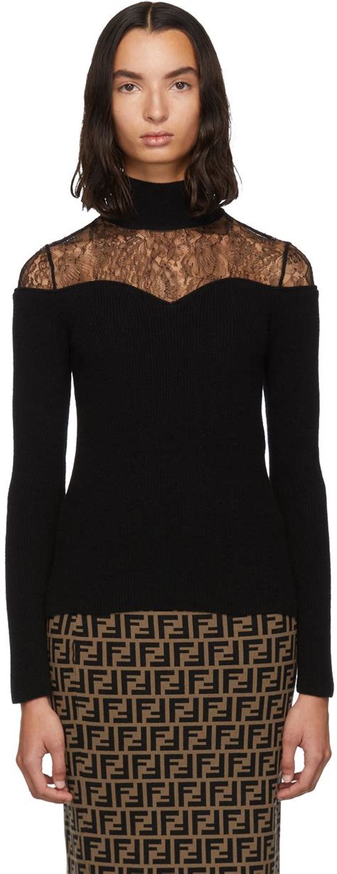 fendi black turtleneck|fendi clothing for women.